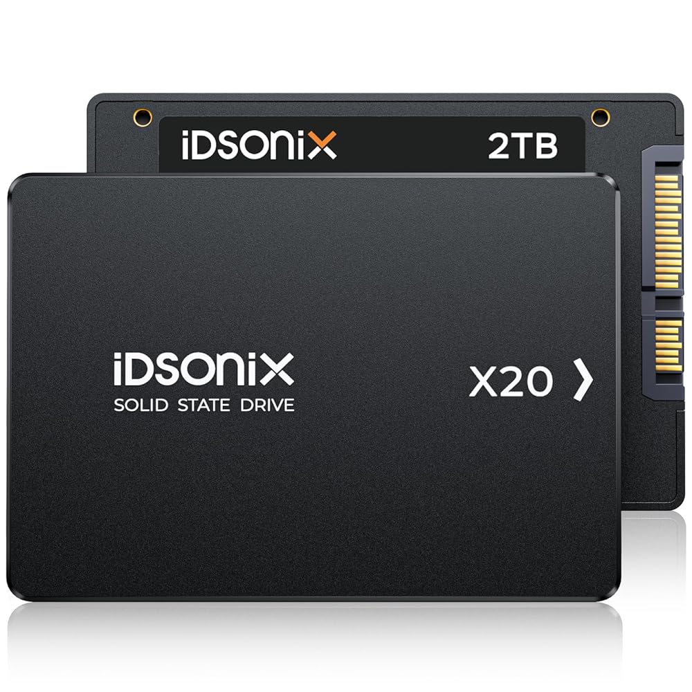 iDsonix 2.5'' SATA Internal SSD, SATA III 6GB/s Solid State Drive, with 3D NADA Flash & Power Management, for Laptop and PC Desktop Increase Performance, X20